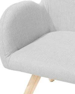 Beliani Nojatuoli Kangas Vaaleanharmaa Bjarn Outlet