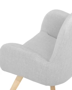 Beliani Nojatuoli Kangas Vaaleanharmaa Bjarn Outlet