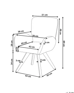 Beliani Nojatuoli Kangas Vaaleanharmaa Bjarn Outlet