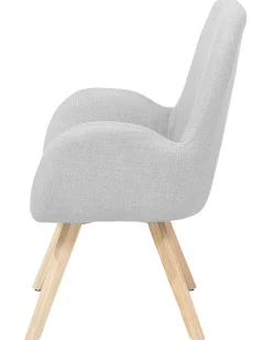 Beliani Nojatuoli Kangas Vaaleanharmaa Bjarn Outlet