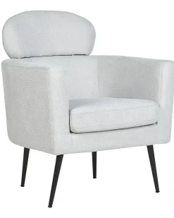 Beliani Nojatuoli Kangas Vaaleanharmaa Soby Hot