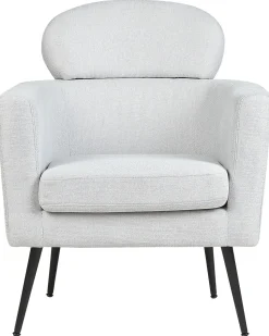 Beliani Nojatuoli Kangas Vaaleanharmaa Soby Hot