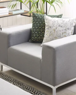 Beliani Nojatuoli Kangas Vaaleanharmaa/Valkoinen 2 Kpl Rovigo Shop