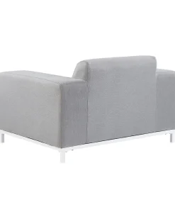 Beliani Nojatuoli Kangas Vaaleanharmaa/Valkoinen 2 Kpl Rovigo Shop