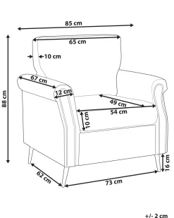 Beliani Nojatuoli Kangas Vaaleanharmaa Vietas New