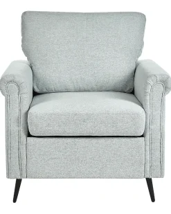 Beliani Nojatuoli Kangas Vaaleanharmaa Vietas New