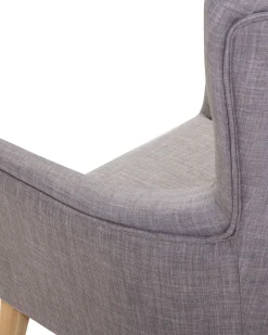 Beliani Nojatuoli Kangas Vaaleanharmaa Angen Best Sale