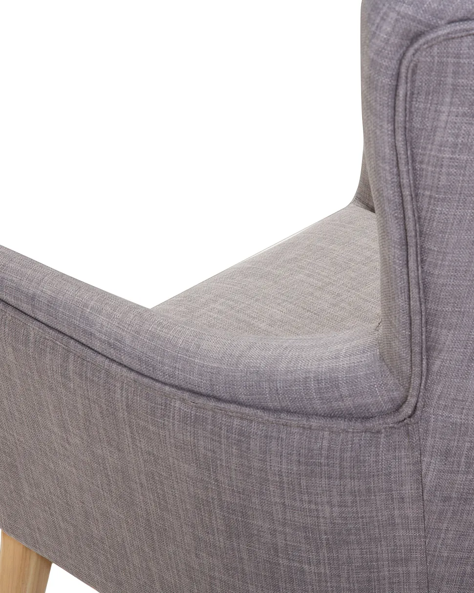 Beliani Nojatuoli Kangas Vaaleanharmaa Angen Best Sale