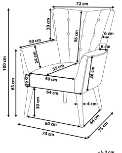Beliani Nojatuoli Kangas Vaaleanharmaa Angen Best Sale