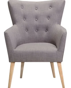 Beliani Nojatuoli Kangas Vaaleanharmaa Angen Best Sale