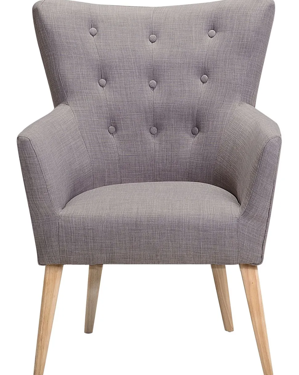 Beliani Nojatuoli Kangas Vaaleanharmaa Angen Best Sale