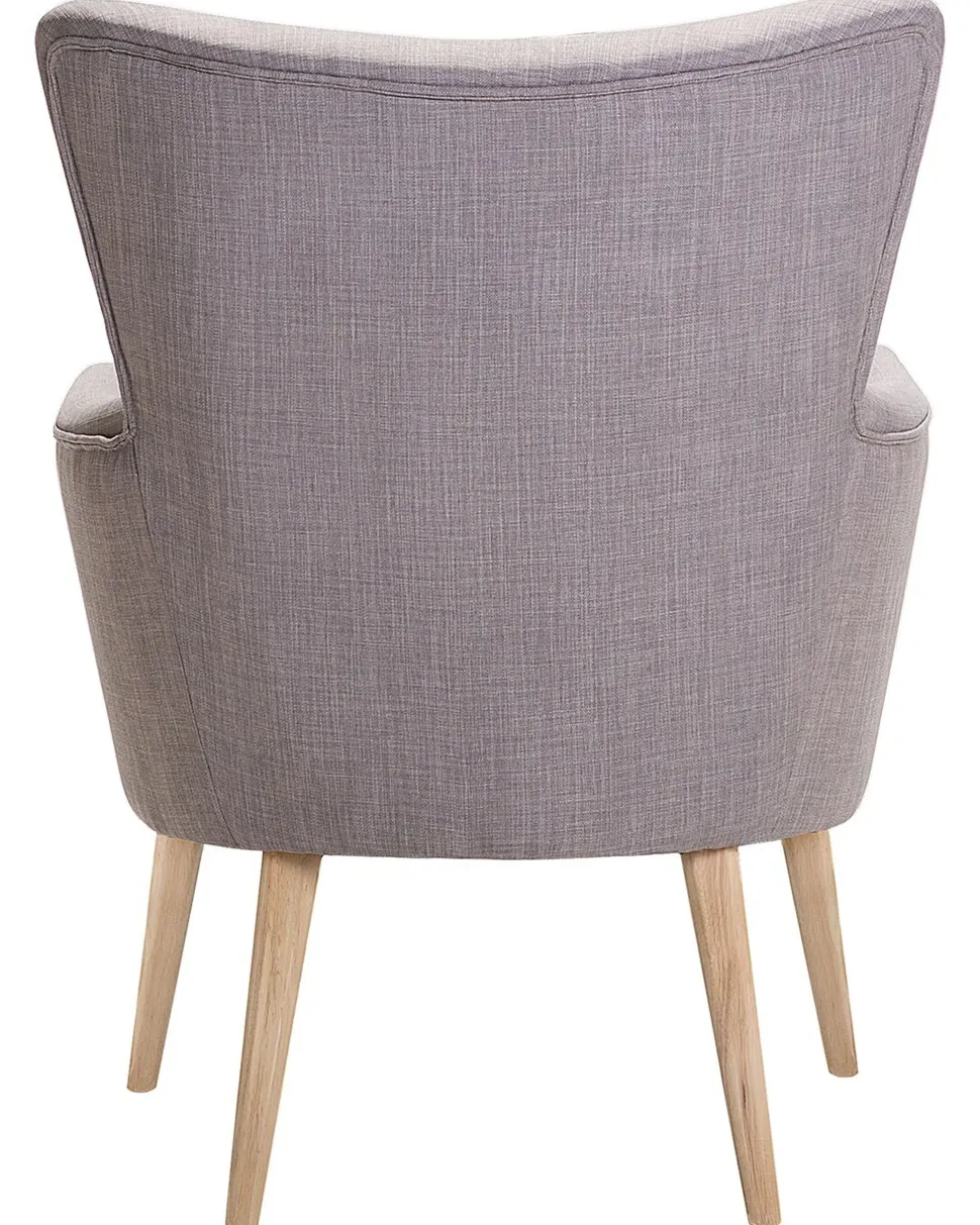 Beliani Nojatuoli Kangas Vaaleanharmaa Angen Best Sale