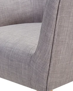 Beliani Nojatuoli Kangas Vaaleanharmaa Angen Best Sale