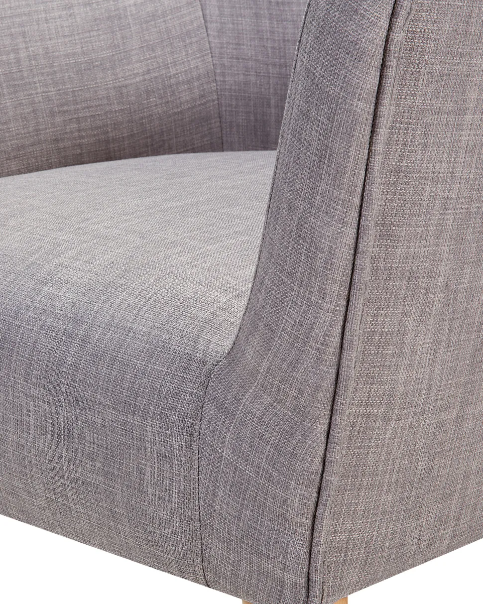 Beliani Nojatuoli Kangas Vaaleanharmaa Angen Best Sale