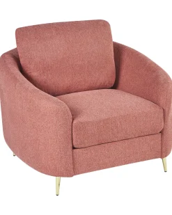 Beliani Nojatuoli Kangas Vaaleanpunainen Trosa Shop