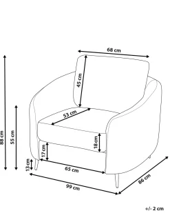 Beliani Nojatuoli Kangas Vaaleanpunainen Trosa Shop