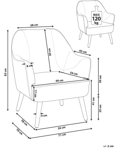 Beliani Nojatuoli Kankainen Harmaa Loken Online