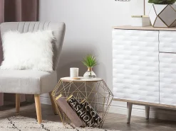 Beliani Nojatuoli Kankainen Harmaa Vaasa New