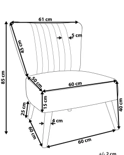 Beliani Nojatuoli Kankainen Harmaa Vaasa New