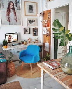 Beliani Nojatuoli Kankainen Sininen Ystad Shop