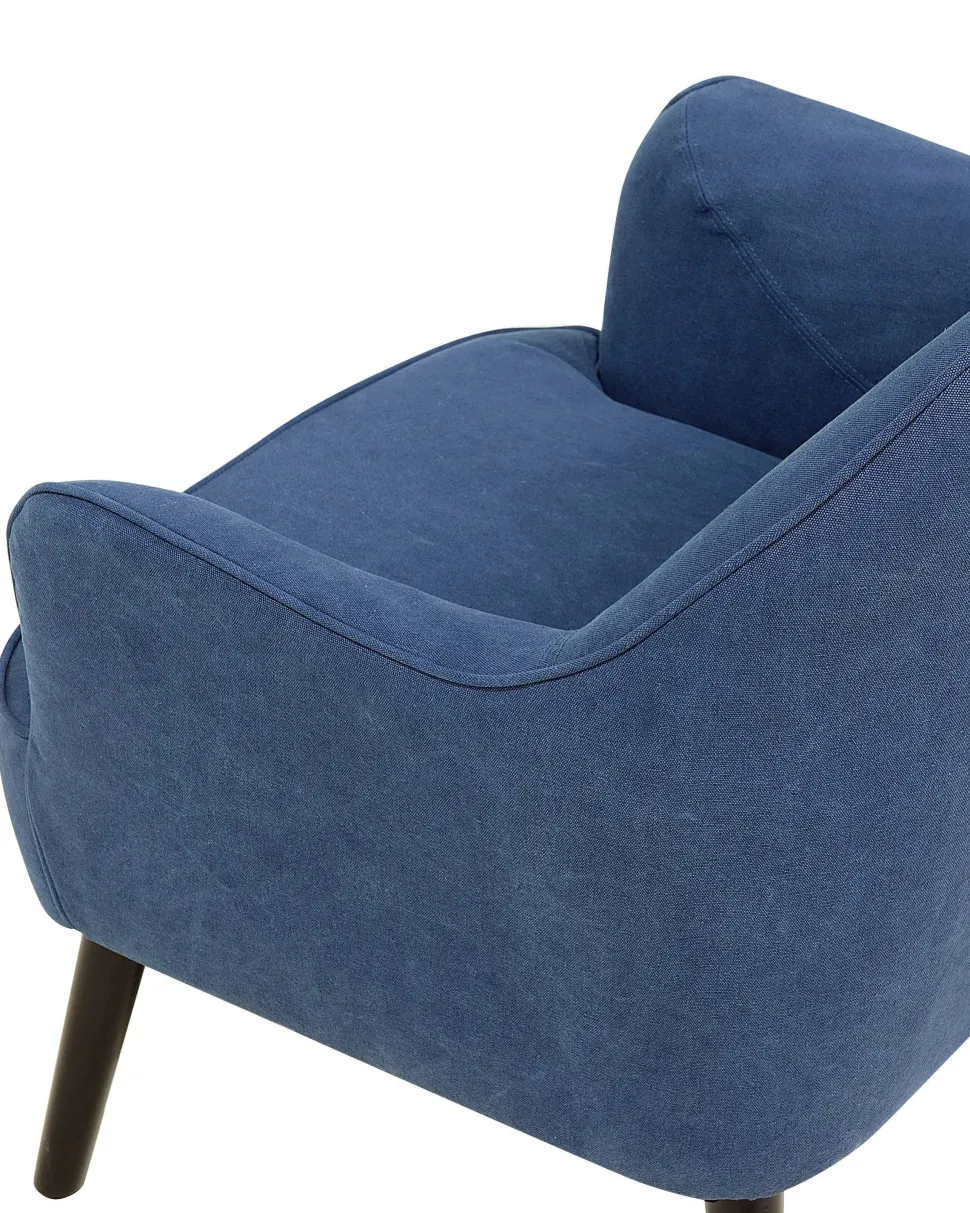 Beliani Nojatuoli Kankainen Tummansininen Loken Best Sale