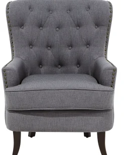 Beliani Nojatuoli Kankainen Tummanharmaa Viborg Ii Online