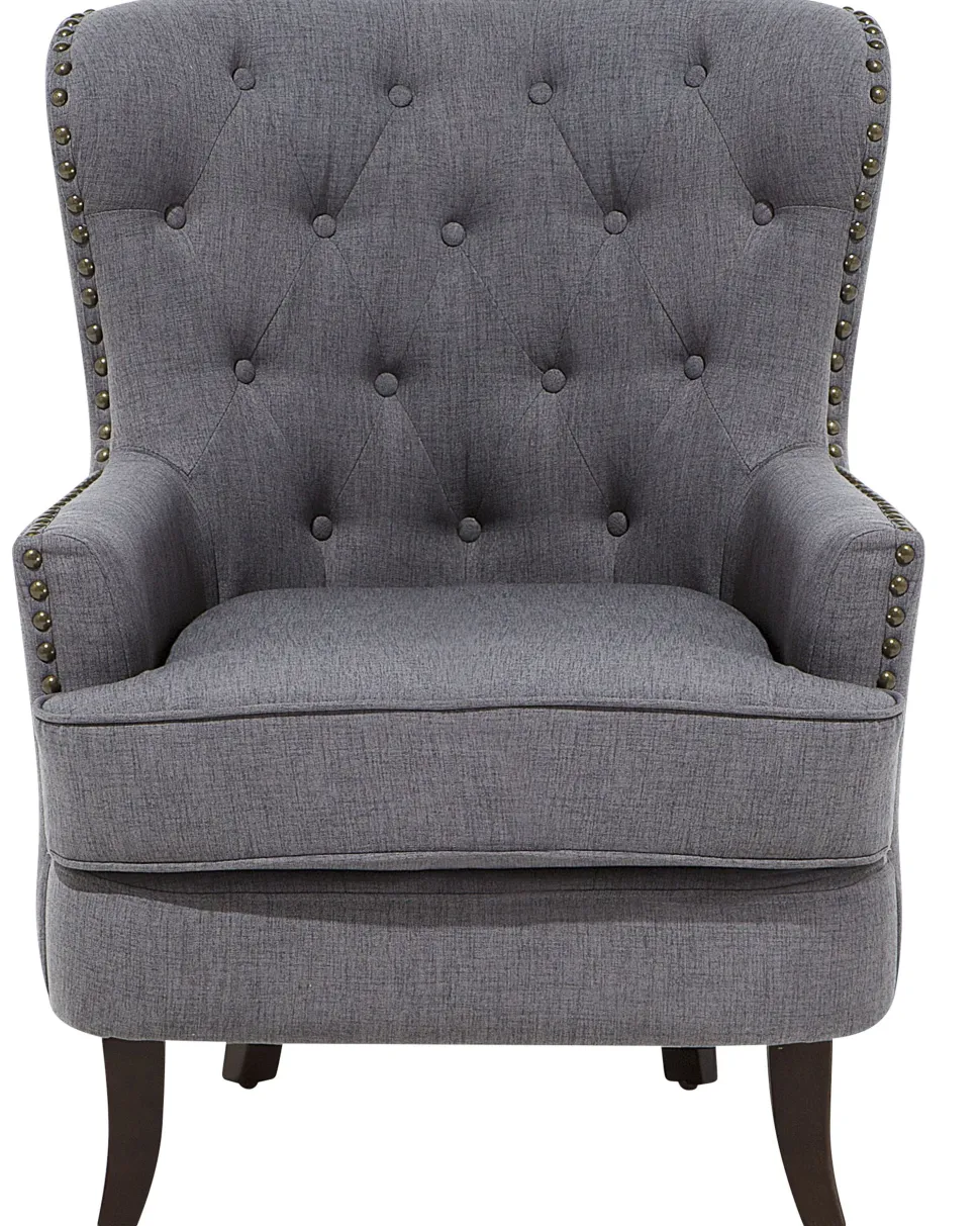 Beliani Nojatuoli Kankainen Tummanharmaa Viborg Ii Online