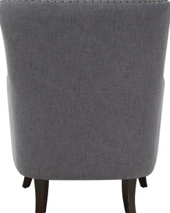 Beliani Nojatuoli Kankainen Tummanharmaa Viborg Ii Online