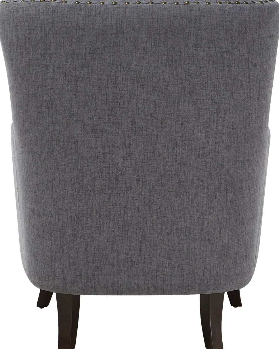 Beliani Nojatuoli Kankainen Tummanharmaa Viborg Ii Online