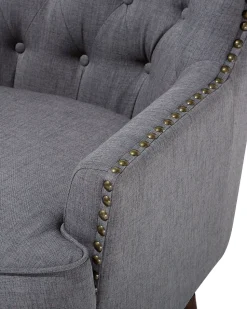 Beliani Nojatuoli Kankainen Tummanharmaa Viborg Ii Online