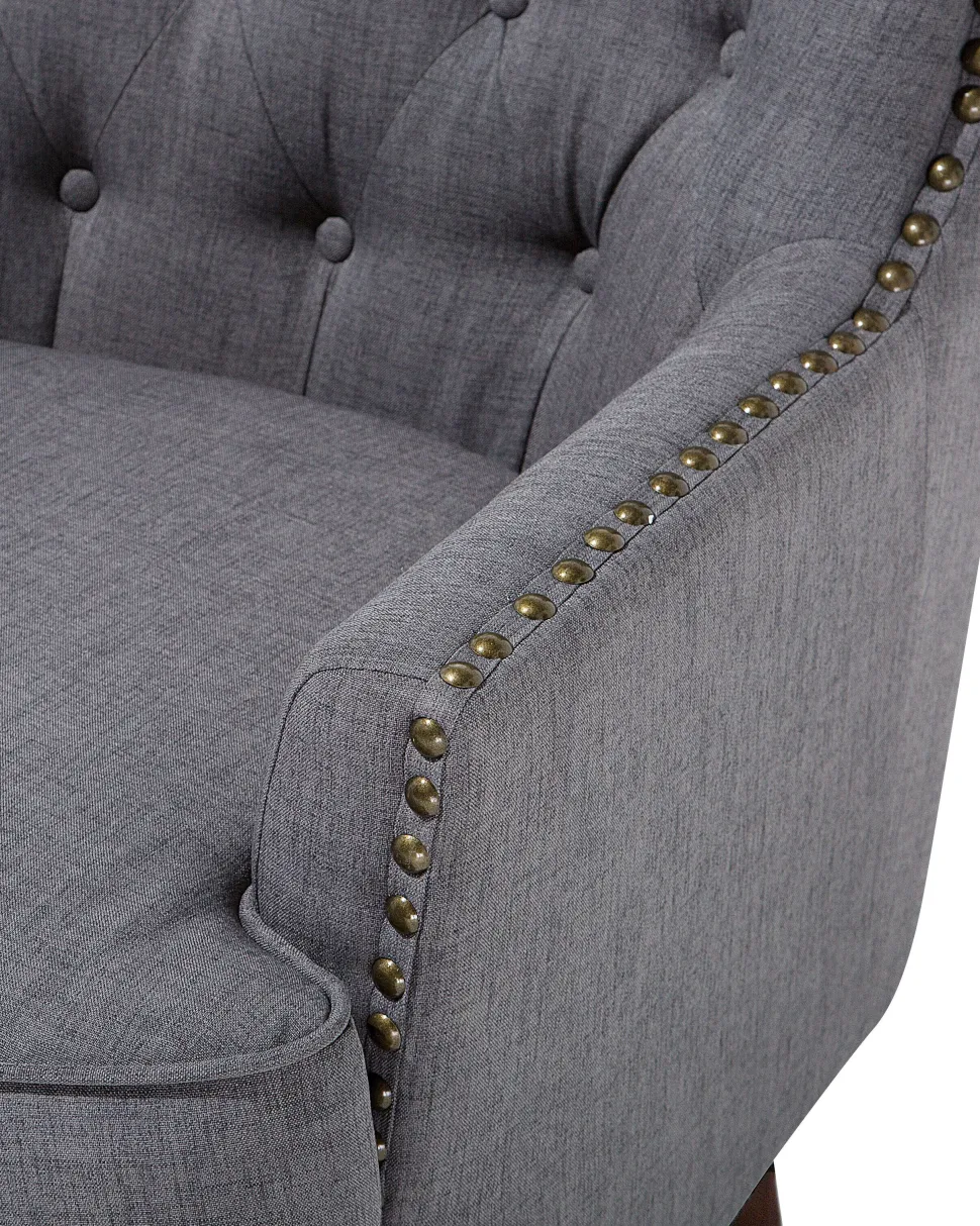 Beliani Nojatuoli Kankainen Tummanharmaa Viborg Ii Online