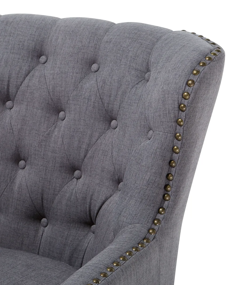 Beliani Nojatuoli Kankainen Tummanharmaa Viborg Ii Online