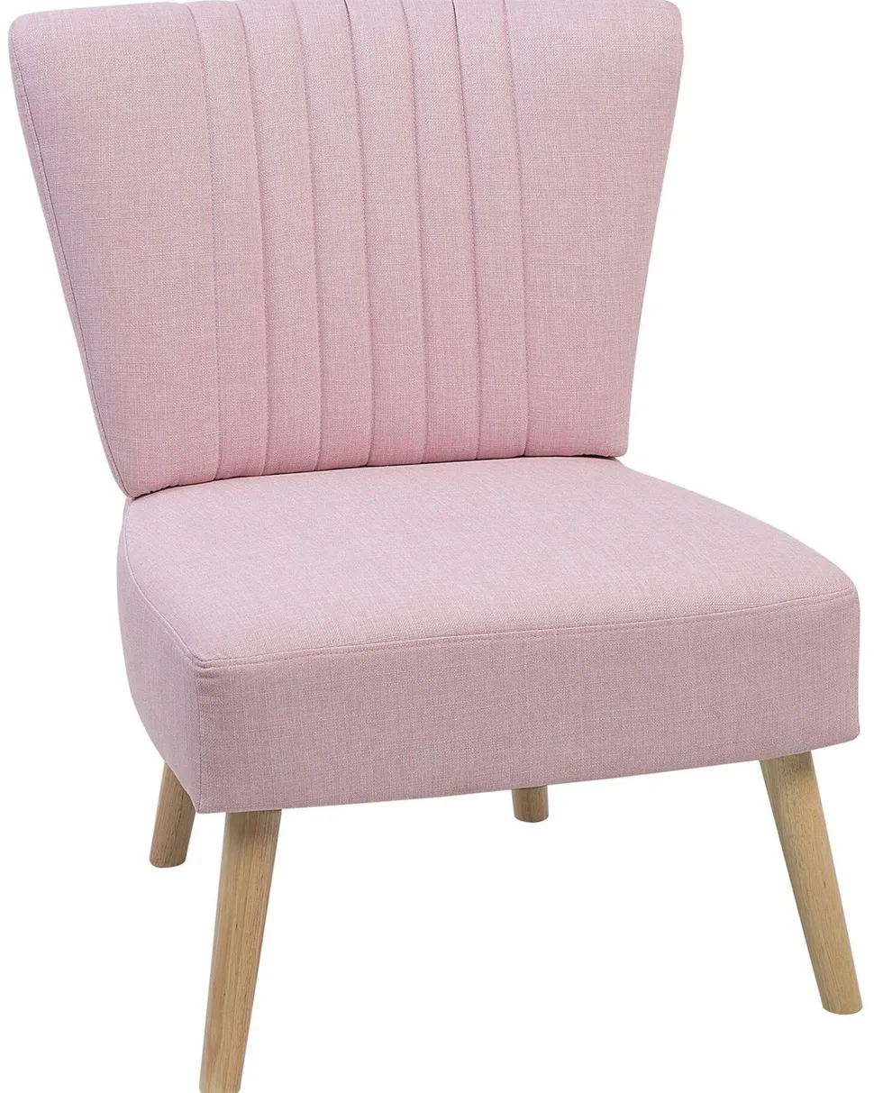 Beliani Nojatuoli Kankainen Vaaleanpunainen Vaasa Hot