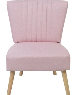 Beliani Nojatuoli Kankainen Vaaleanpunainen Vaasa Hot