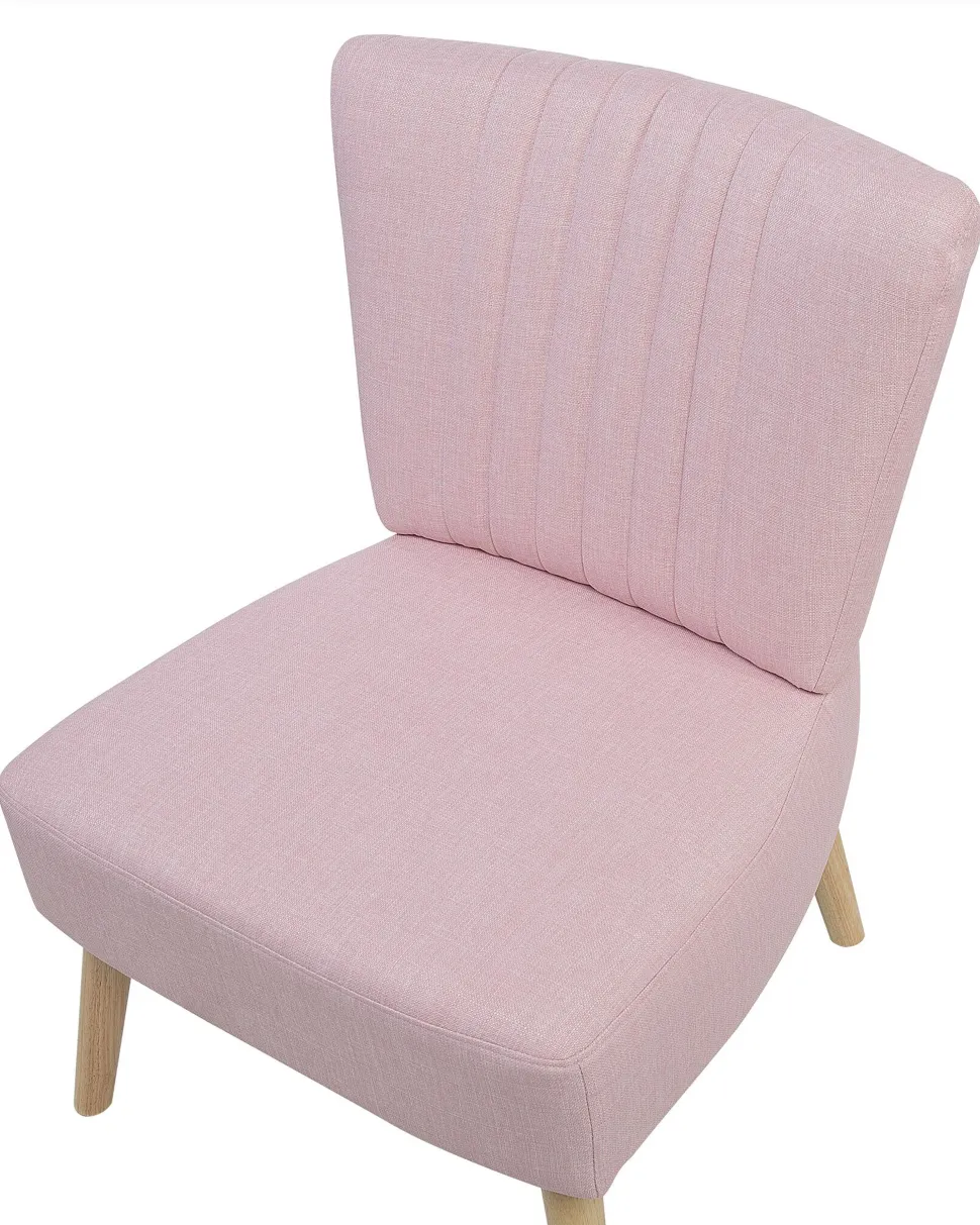 Beliani Nojatuoli Kankainen Vaaleanpunainen Vaasa Hot