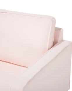 Beliani Nojatuoli Kankainen Vaaleanpunainen Vind Fashion