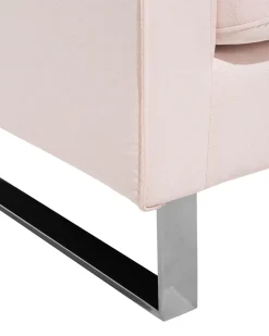 Beliani Nojatuoli Kankainen Vaaleanpunainen Vind Fashion