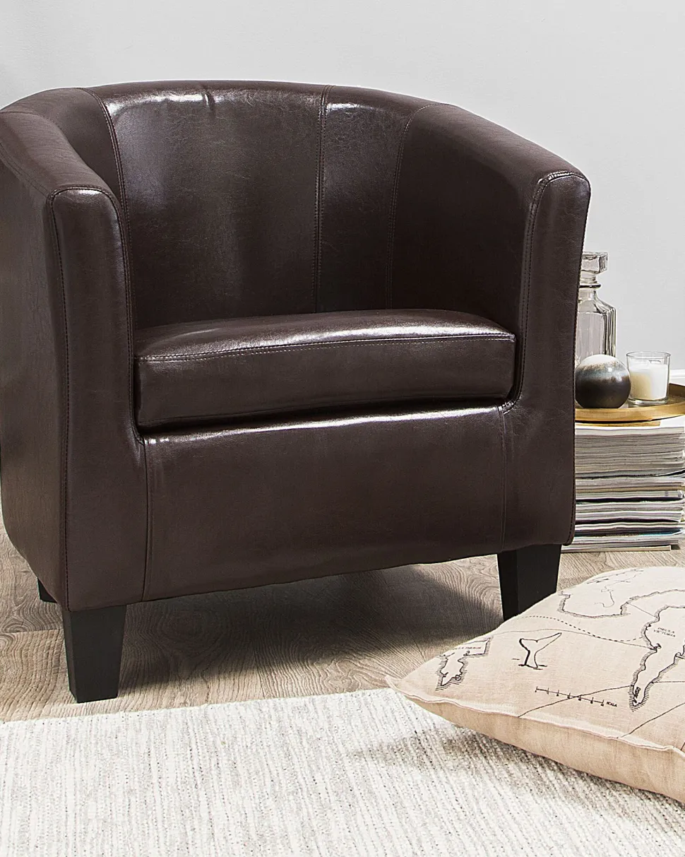 Beliani Nojatuoli Keinonahka Ruskea Borwick Fashion