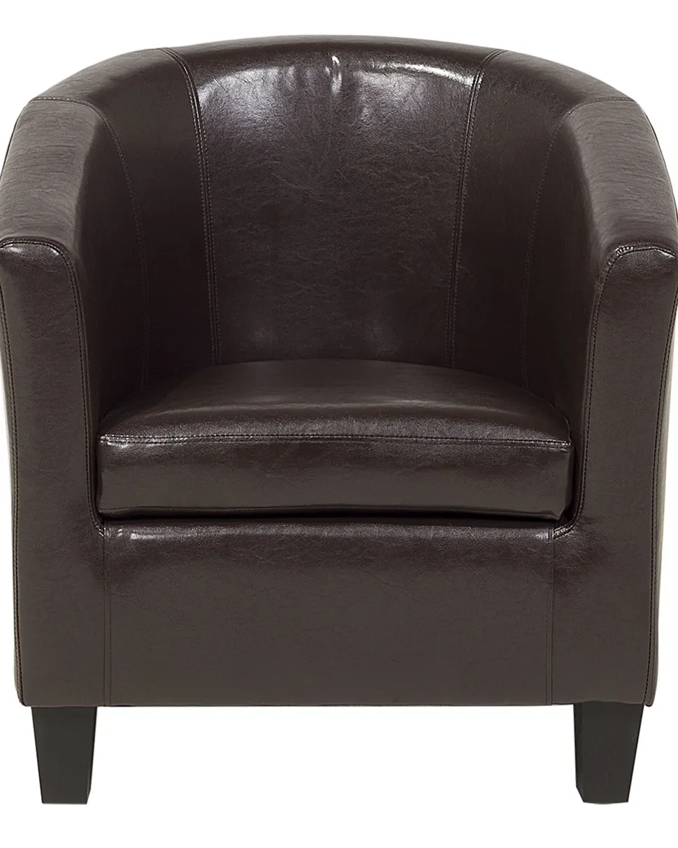 Beliani Nojatuoli Keinonahka Ruskea Borwick Fashion