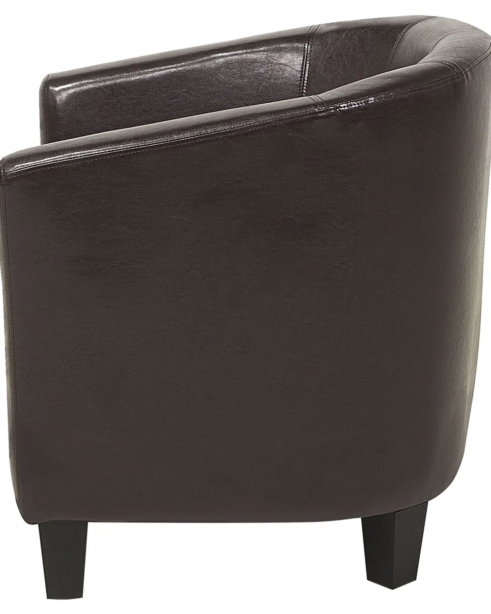 Beliani Nojatuoli Keinonahka Ruskea Borwick Fashion