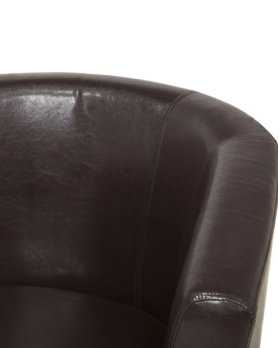 Beliani Nojatuoli Keinonahka Ruskea Borwick Fashion