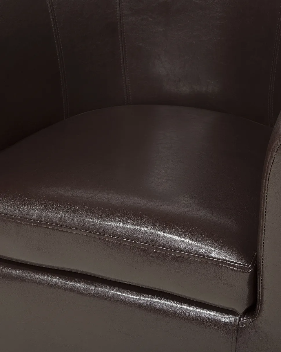 Beliani Nojatuoli Keinonahka Ruskea Borwick Fashion