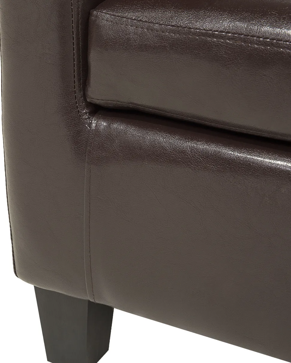 Beliani Nojatuoli Keinonahka Ruskea Borwick Fashion