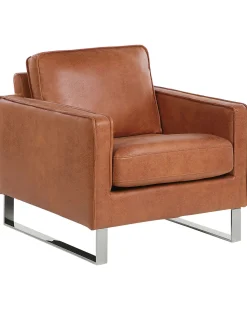 Beliani Nojatuoli Keinonahkainen Ruskea Vind Sale