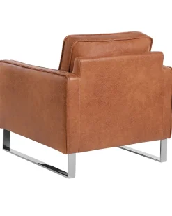 Beliani Nojatuoli Keinonahkainen Ruskea Vind Sale