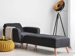 Beliani Nojatuoli Musta Florli Cheap