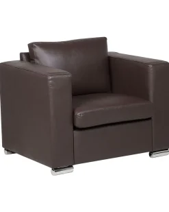 Beliani Nojatuoli Nahka Ruskea Helsinki Outlet