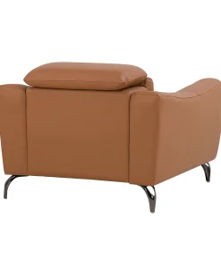 Beliani Nojatuoli Nahkainen Ruskea Narwik Shop