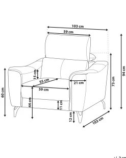 Beliani Nojatuoli Nahkainen Ruskea Narwik Shop
