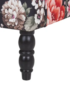 Beliani Nojatuoli Rahilla Kukkakuviollinen Musta Sandset Best Sale